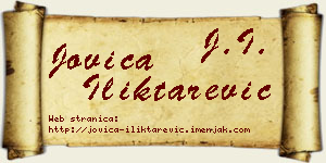 Jovica Iliktarević vizit kartica